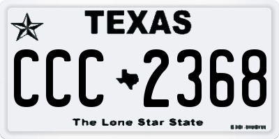 TX license plate CCC2368
