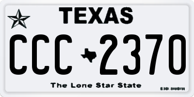 TX license plate CCC2370
