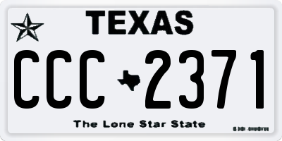 TX license plate CCC2371