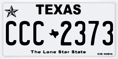 TX license plate CCC2373