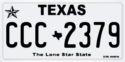 TX license plate CCC2379