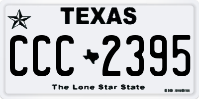TX license plate CCC2395