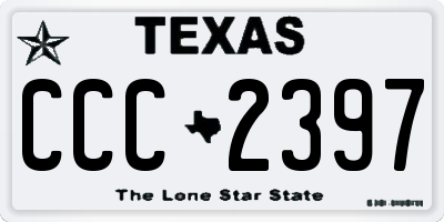 TX license plate CCC2397