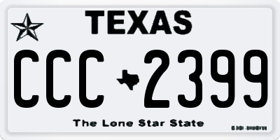 TX license plate CCC2399