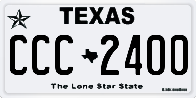 TX license plate CCC2400