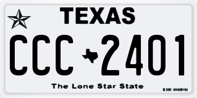 TX license plate CCC2401