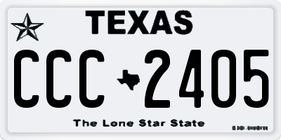 TX license plate CCC2405