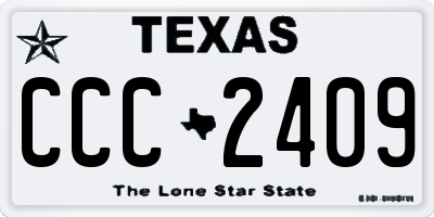 TX license plate CCC2409