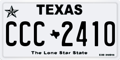 TX license plate CCC2410