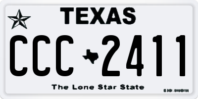TX license plate CCC2411