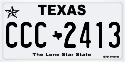 TX license plate CCC2413