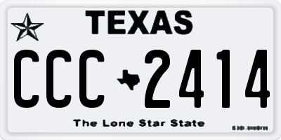 TX license plate CCC2414