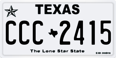 TX license plate CCC2415