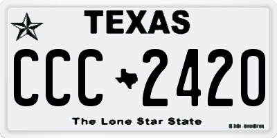 TX license plate CCC2420