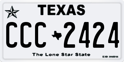 TX license plate CCC2424