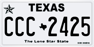TX license plate CCC2425