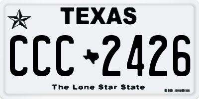 TX license plate CCC2426