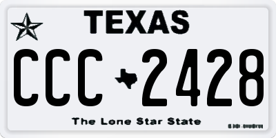 TX license plate CCC2428