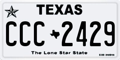 TX license plate CCC2429