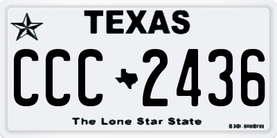 TX license plate CCC2436