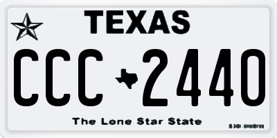 TX license plate CCC2440