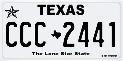 TX license plate CCC2441