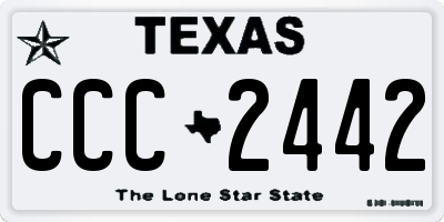 TX license plate CCC2442