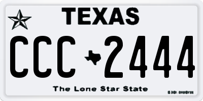 TX license plate CCC2444
