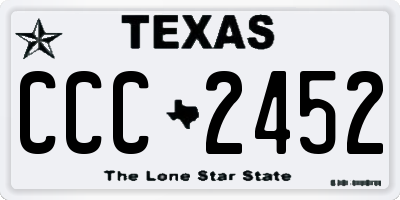 TX license plate CCC2452