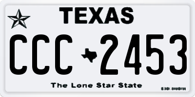 TX license plate CCC2453