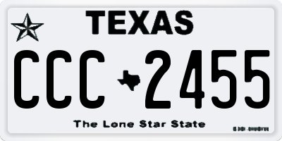 TX license plate CCC2455