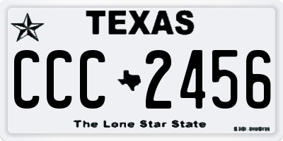 TX license plate CCC2456