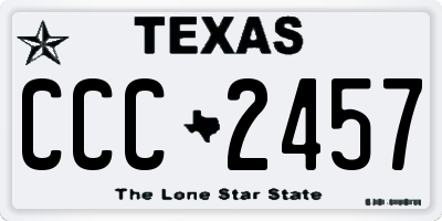 TX license plate CCC2457