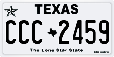 TX license plate CCC2459