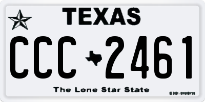 TX license plate CCC2461
