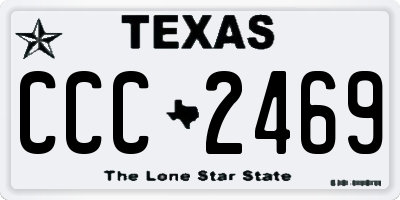 TX license plate CCC2469
