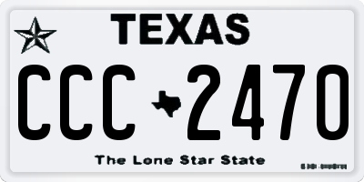 TX license plate CCC2470