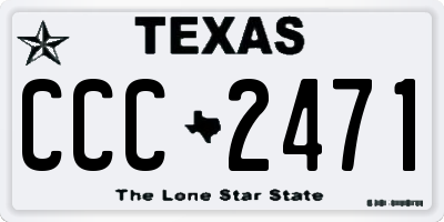 TX license plate CCC2471