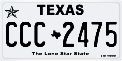 TX license plate CCC2475