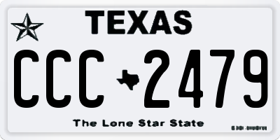 TX license plate CCC2479