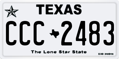 TX license plate CCC2483