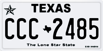 TX license plate CCC2485