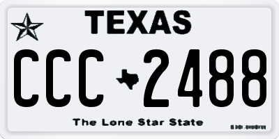 TX license plate CCC2488