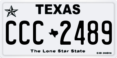 TX license plate CCC2489