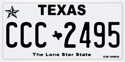 TX license plate CCC2495