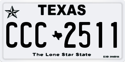 TX license plate CCC2511