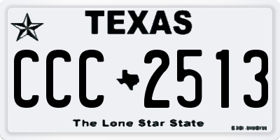 TX license plate CCC2513