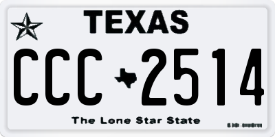 TX license plate CCC2514