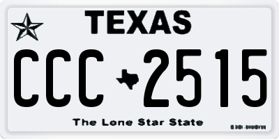 TX license plate CCC2515