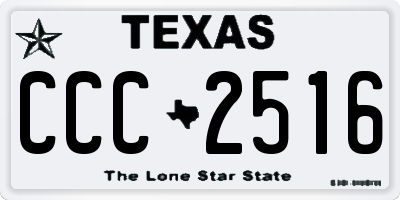 TX license plate CCC2516